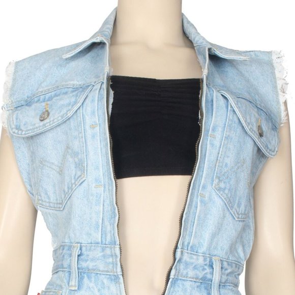 D'Mode Classix 1980s/1990s Vintage Jean Romper - Picture 3 of 9